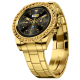 Fire-Boltt Blizzard Ultra 1.28'' Premium Luxury Smartwatch with Jewel Studded Dial Smartwatch (Gold Strap, Free Size)