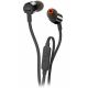 JBL T210 Pure Bass Premium Aluminum Build in-Ear Headphones with Mic & Tangle Free Cable (Black)