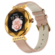 Fire-Boltt Emerald Gemstone-Studded Diamond Cut Smart Watch with 1.09” HD Display, Multiple Sports Modes, Health Suite, Wireless Charging, IP68 with Additional Stainless Steel Strap (Rose Gold)