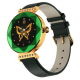Fire-Boltt Emerald Gemstone-Studded Diamond Cut Smart Watch with 1.09” HD Display, Multiple Sports Modes, Health Suite, Wireless Charging, IP68 with Additional Stainless Steel Strap (Green)